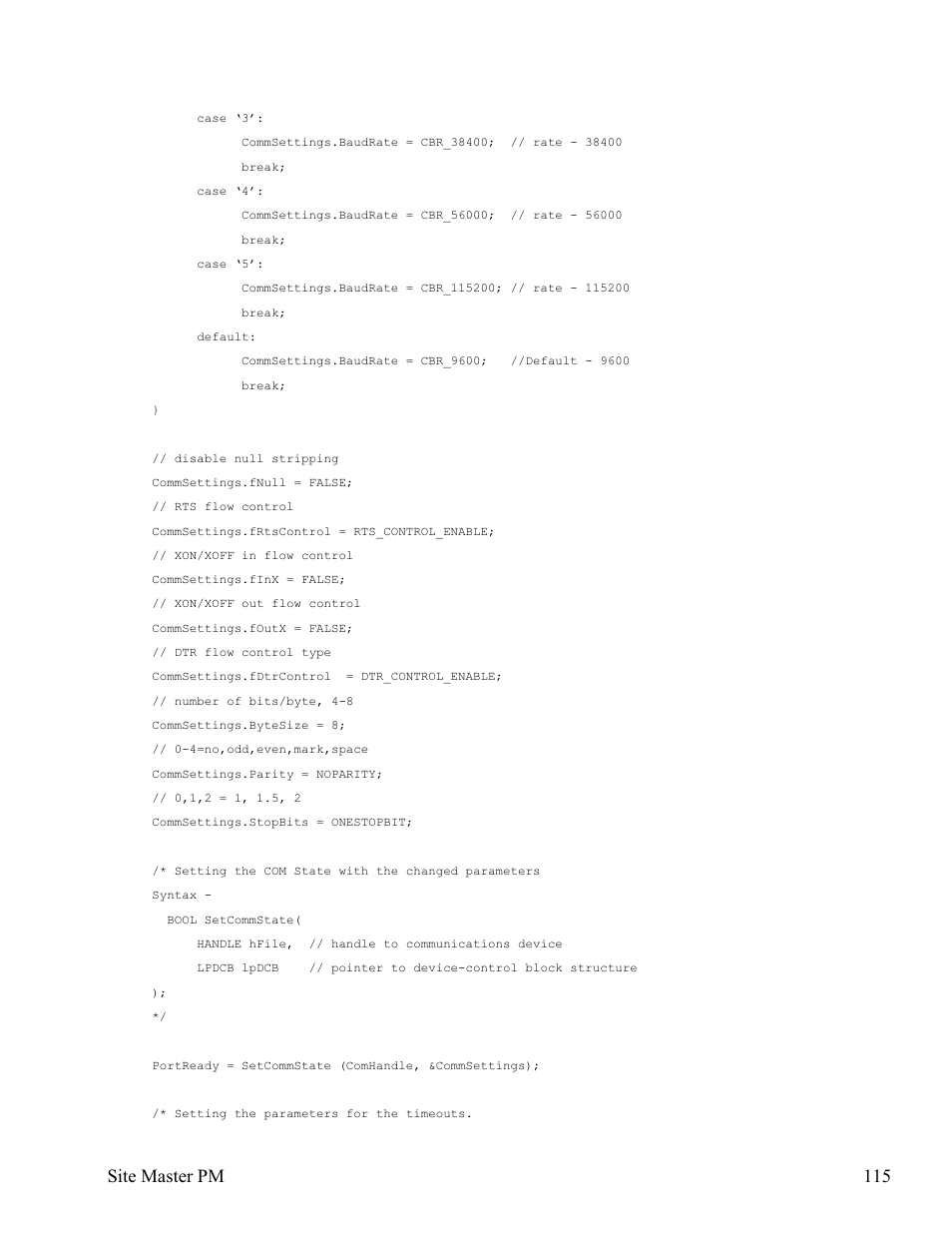 Site master pm 115 | Anritsu Site Master S331D User Manual | Page 121 / 132