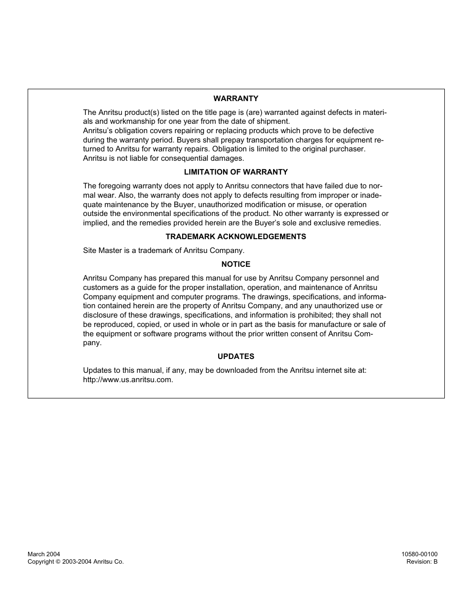 Anritsu Site Master S331D User Manual | Page 2 / 132