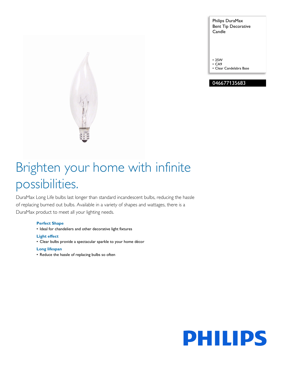 Philips 046677135683 User Manual | 2 pages