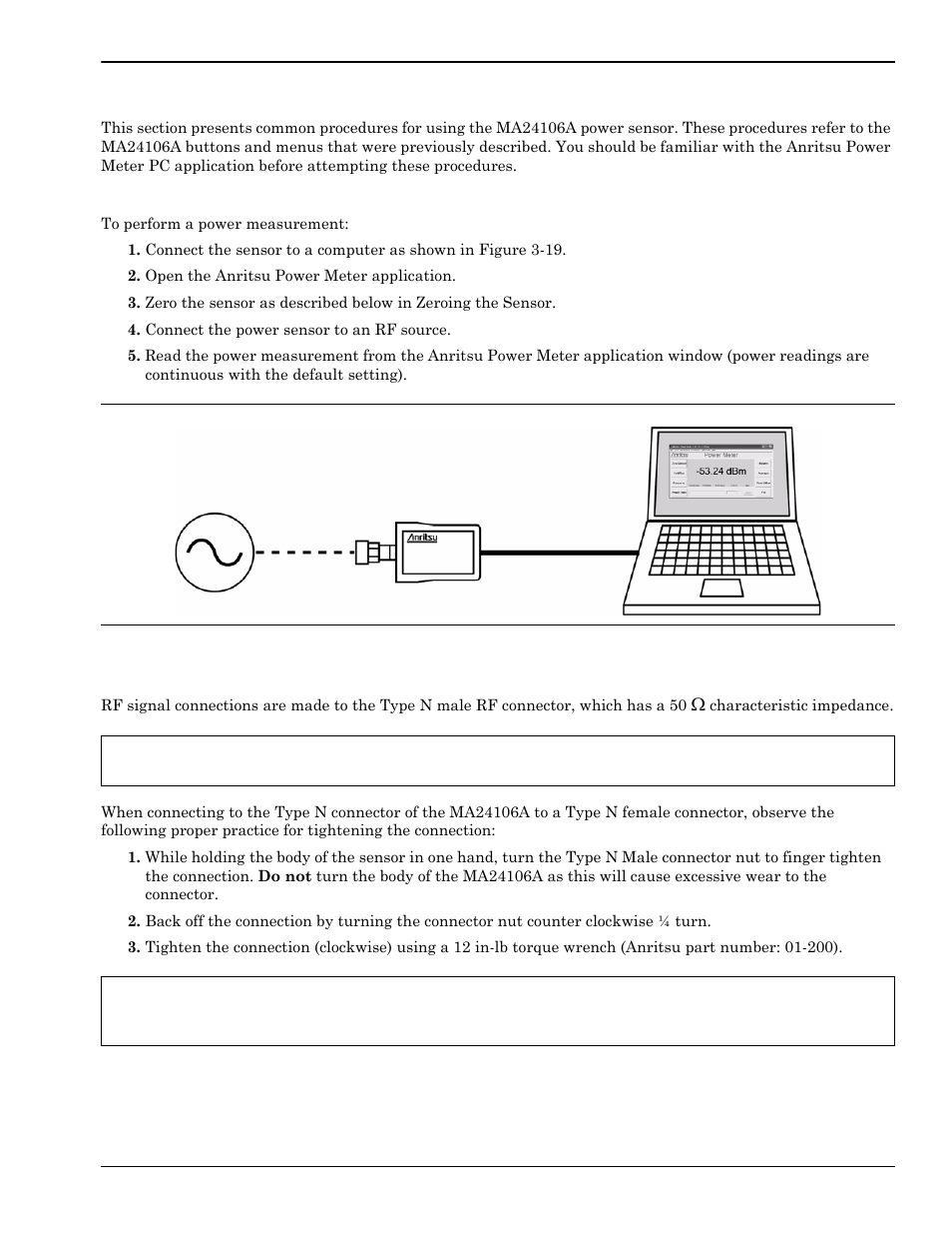 8 making measurements, Basic power measurement, Connecting the dut | Making measurements -11, Basic power measurement -11, Connecting the dut -11, Procedures for making measurements, a | Anritsu 0701012 User Manual | Page 29 / 70