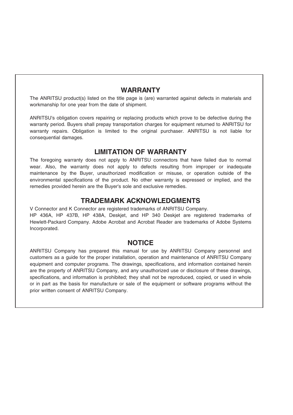 Anritsu ML2430A User Manual | Page 2 / 271