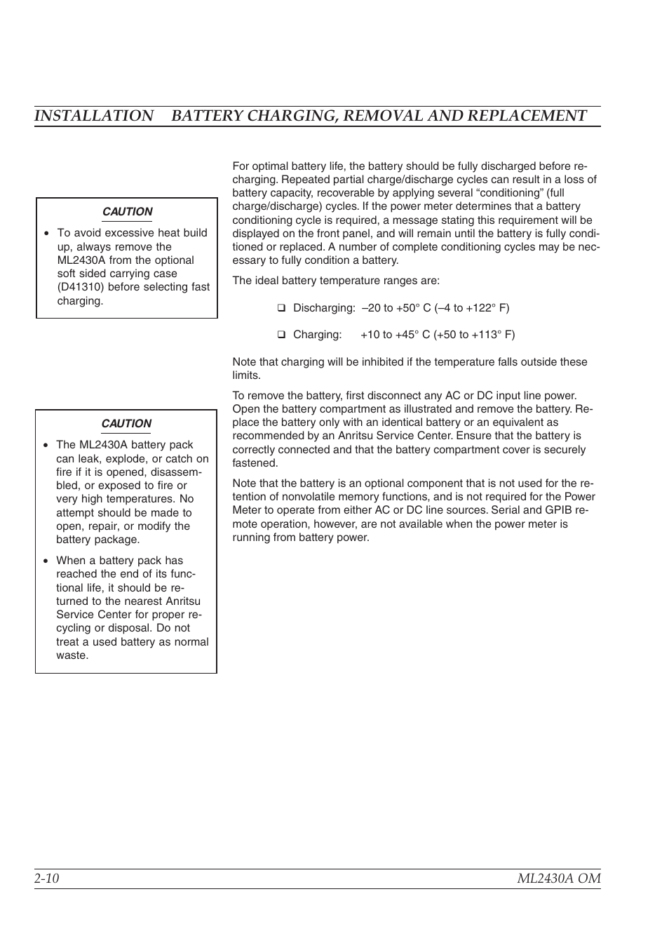 Anritsu ML2430A User Manual | Page 22 / 271