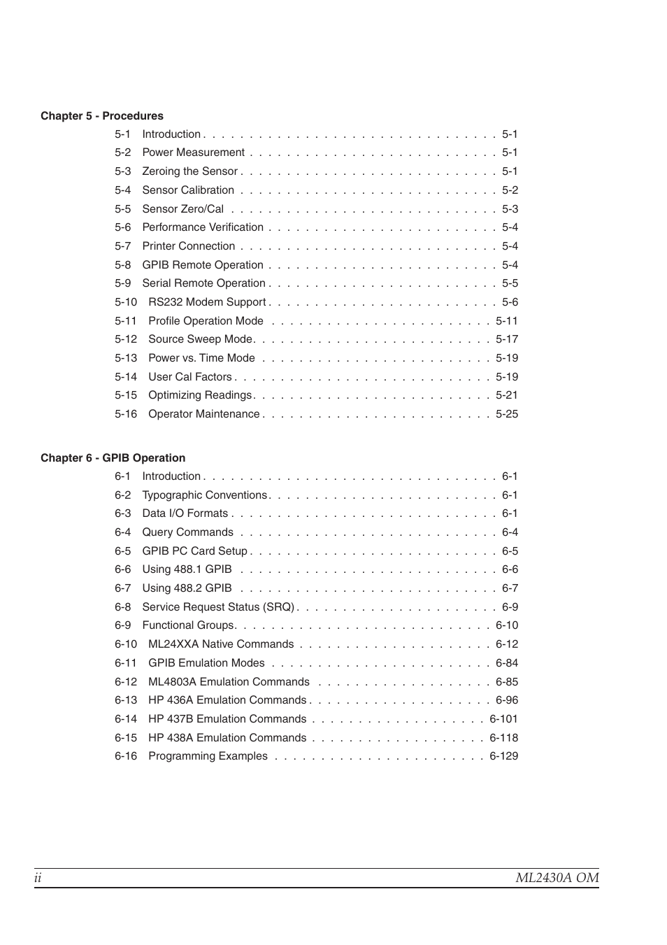 Anritsu ML2430A User Manual | Page 7 / 271