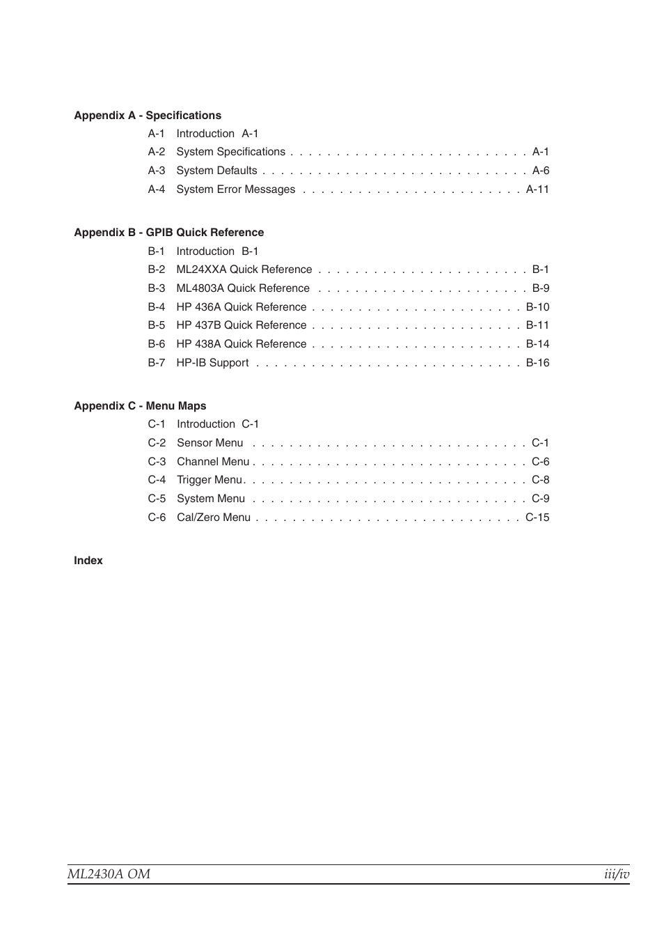 Anritsu ML2430A User Manual | Page 8 / 271