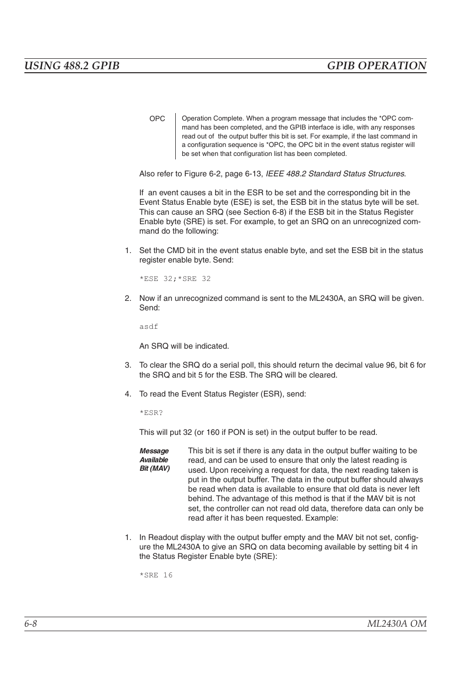 Functional groups -10, Using 488.2 gpib gpib operation | Anritsu ML2430A User Manual | Page 95 / 271