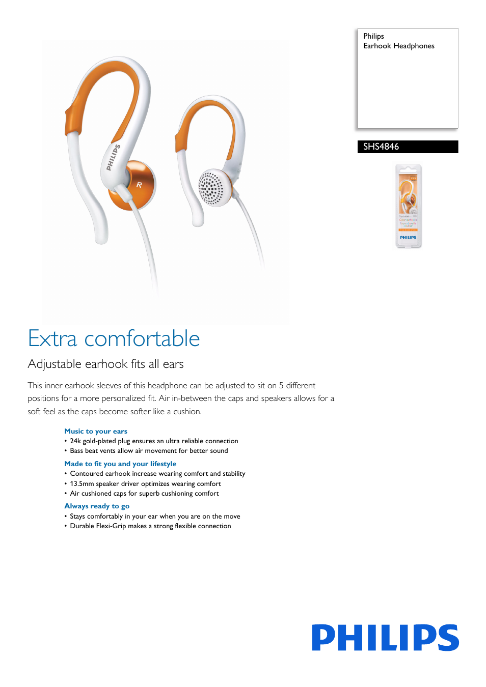 Philips SHS4846-28 User Manual | 2 pages