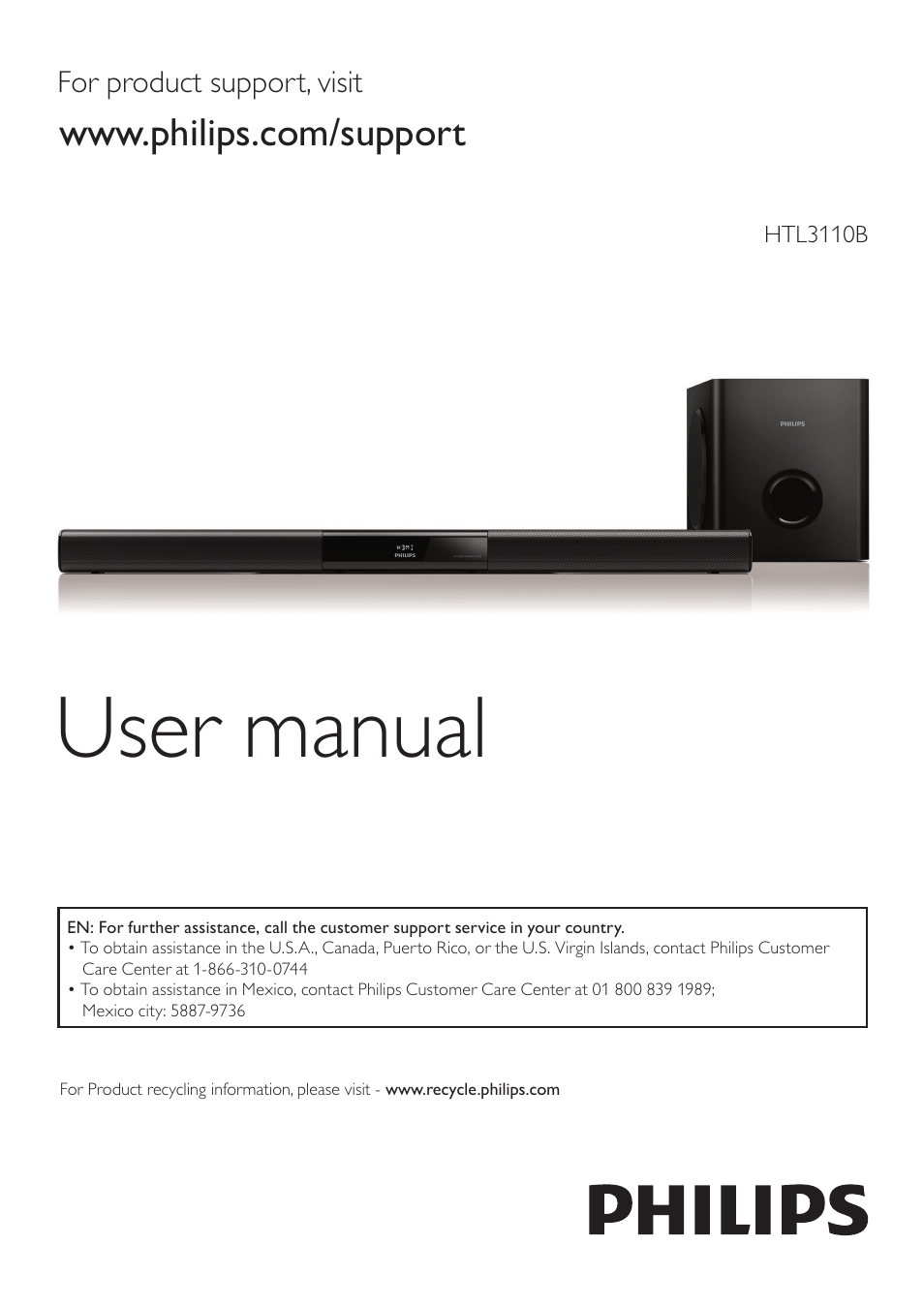 Philips HTL3110B-F7 User Manual | 22 pages