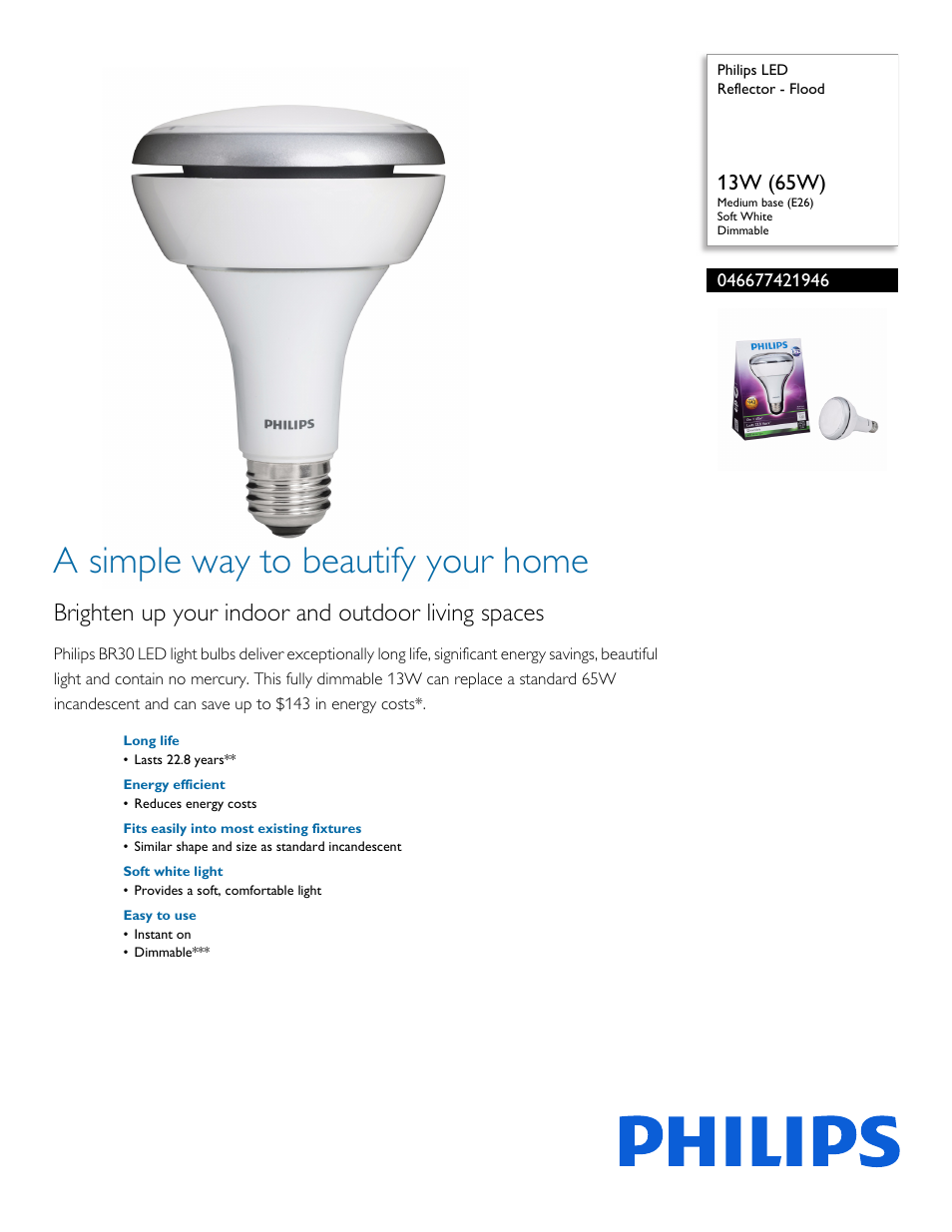 Philips 046677421946 User Manual | 2 pages