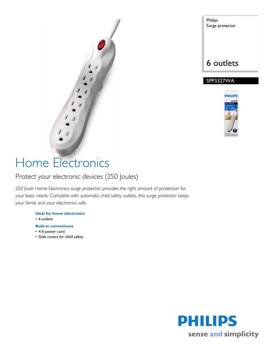 Philips SPP3327WA-17 User Manual | 2 pages