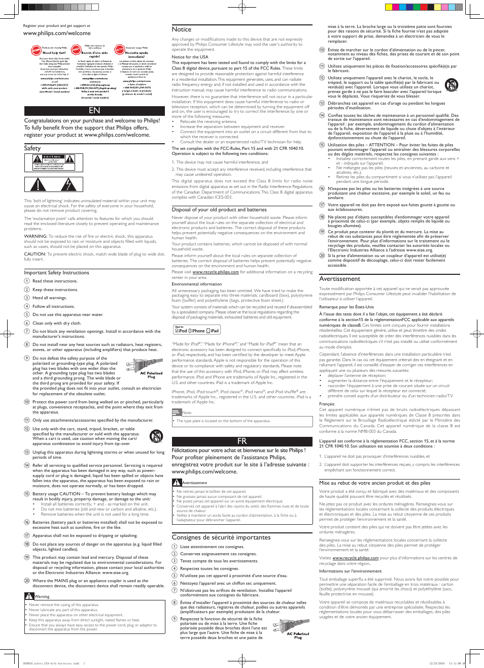 Philips DS3510-37 User Manual | 4 pages