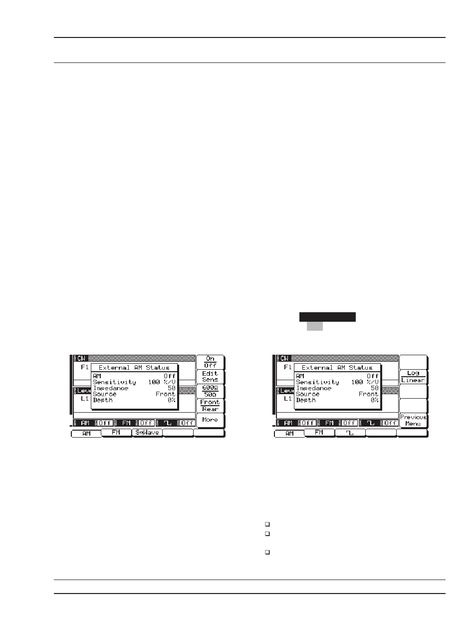 12 signal modulation 3-73, Amplitude modulation operating modes 3-73, Providing amplitude modulation 3-73 | Local (front signal panel) operation modulation | Anritsu 681XXC User Manual | Page 106 / 241