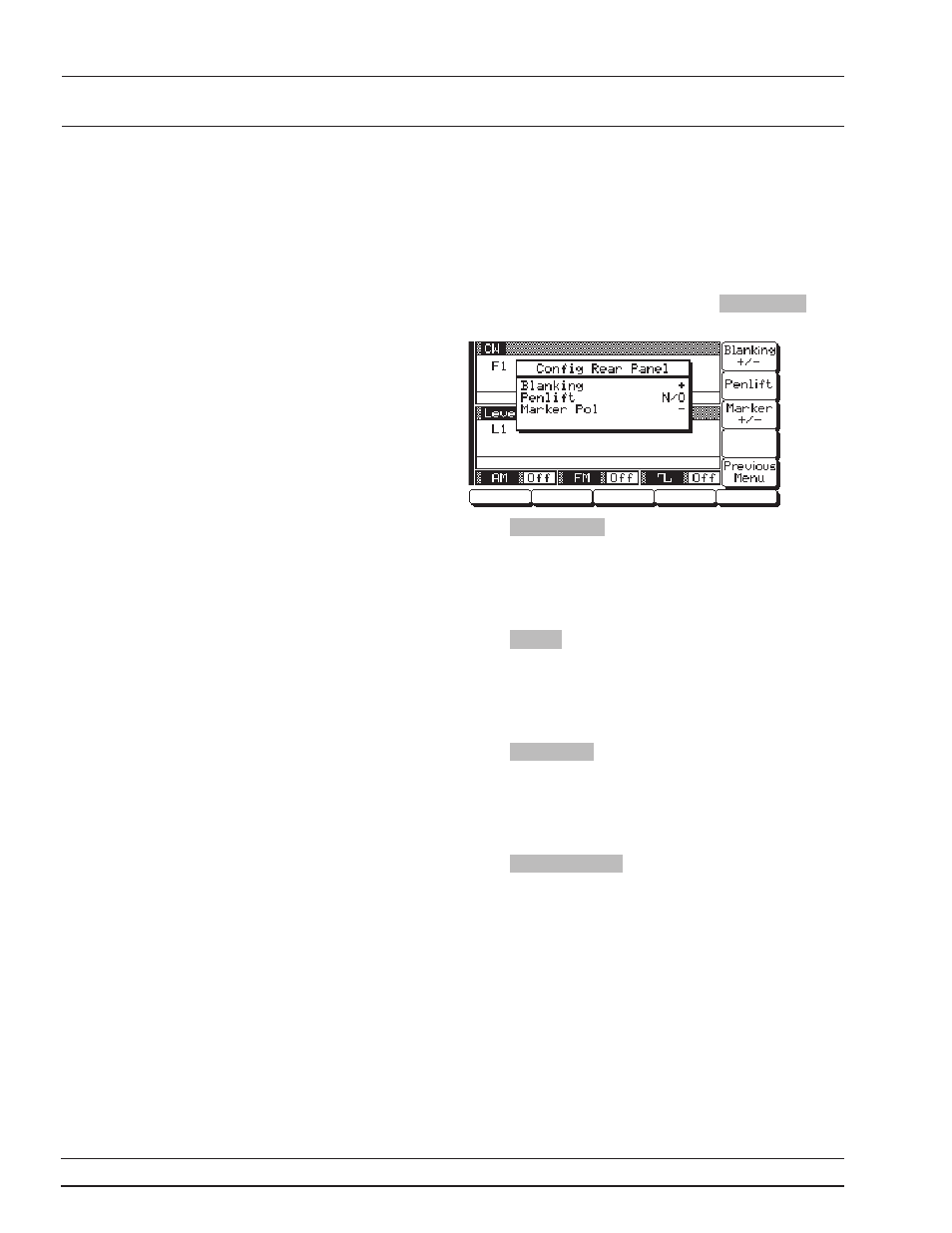 Configuring the rear panel 3-82, Configuring the rear panel, 3-82, Configuring the rear panel -82 | Local (front system panel) operation configuration | Anritsu 681XXC User Manual | Page 115 / 241