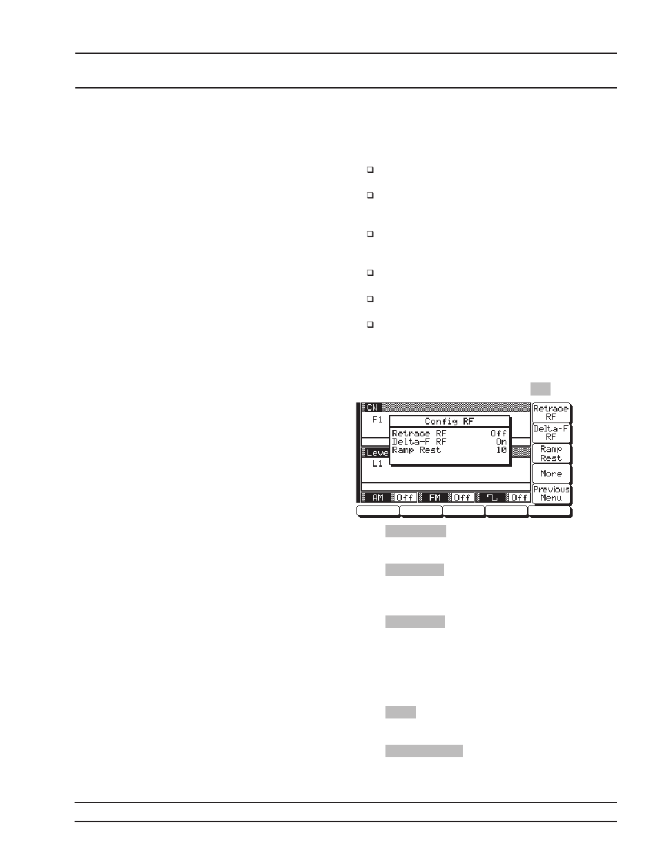 Configuring the rf 3-83, Configuring the rf, 3-83, Configuring the rf -83 | Local (front system panel) operation configuration | Anritsu 681XXC User Manual | Page 116 / 241