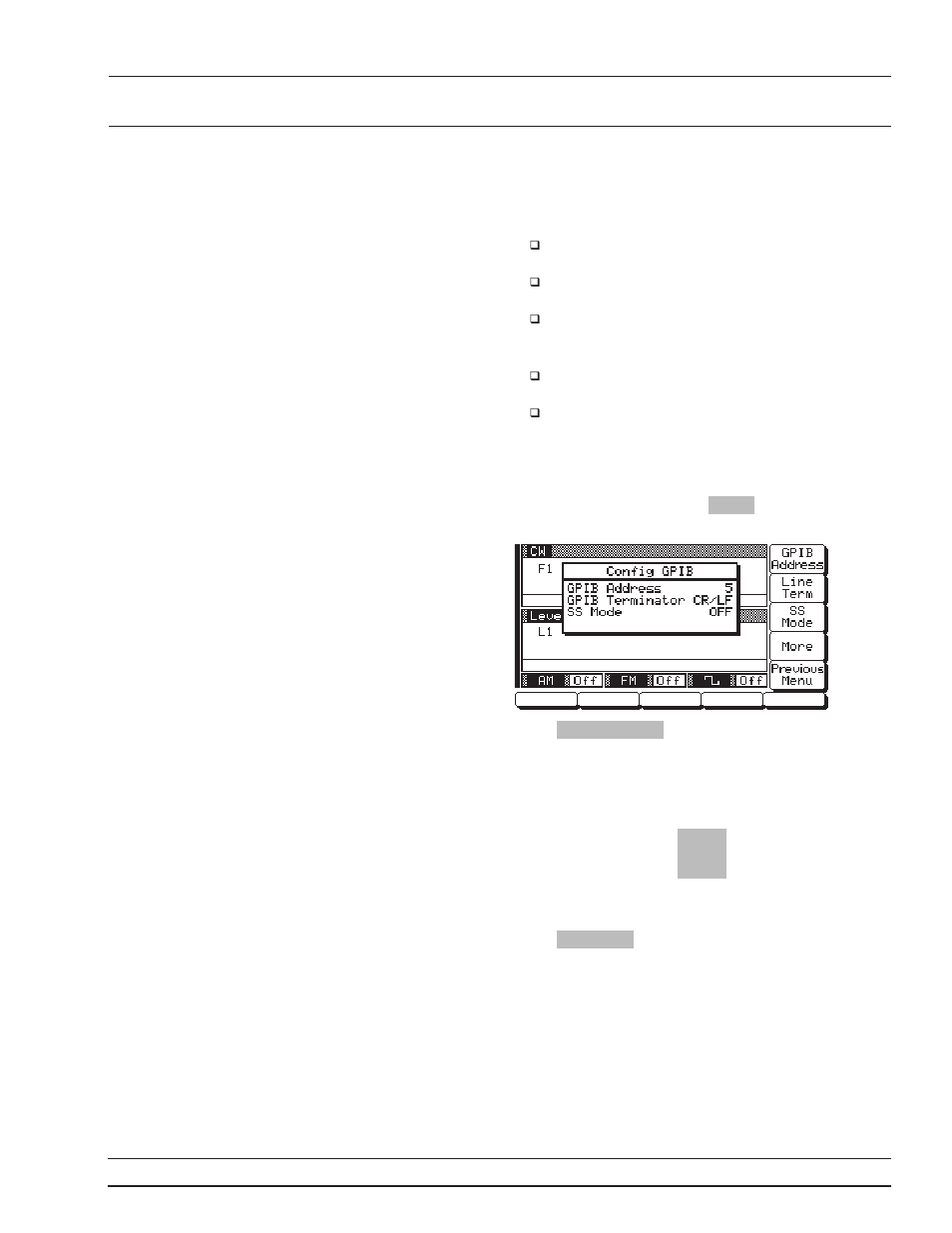 Configuring the gpib 3-85, Configuring the gpib, 3-85, Configuring the gpib -85 | Local (front system panel) operation configuration | Anritsu 681XXC User Manual | Page 118 / 241