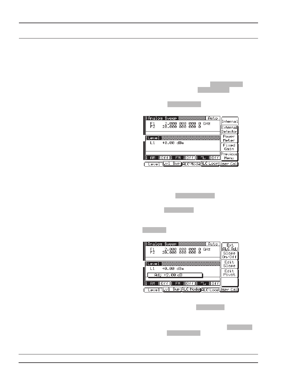 Local (front leveling panel) operation operations | Anritsu 681XXC User Manual | Page 95 / 241