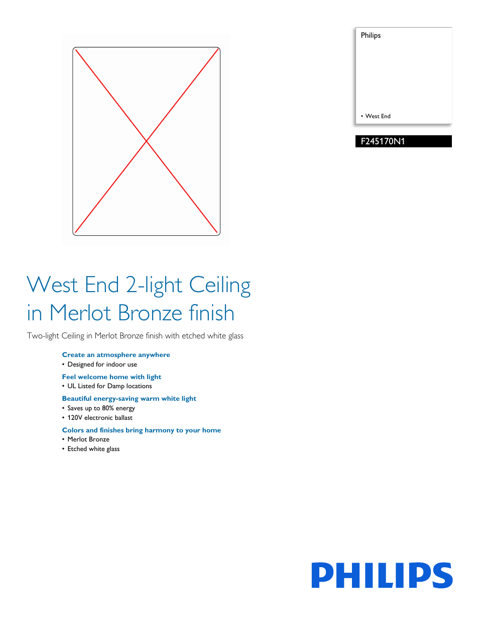 Philips F245170N1 User Manual | 2 pages