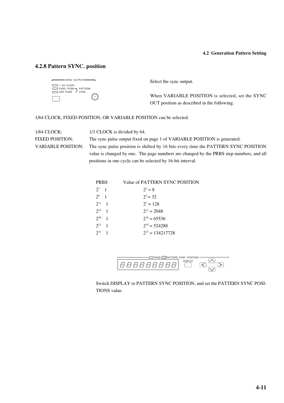 8 pattern sync. position | Anritsu MP1763C User Manual | Page 45 / 78