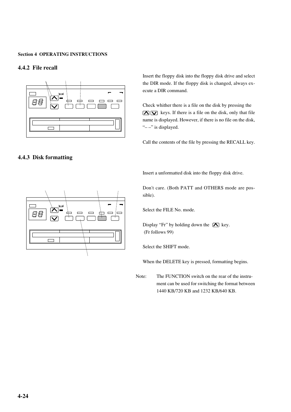 2 file recall, 3 disk formatting | Anritsu MP1763C User Manual | Page 58 / 78