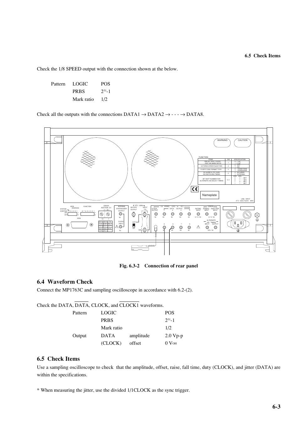 4 waveform check, 5 check items | Anritsu MP1763C User Manual | Page 69 / 78