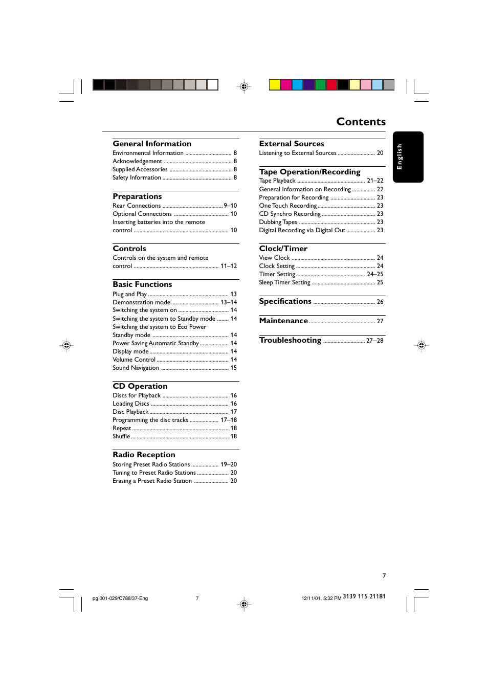 Philips FWC78898 User Manual | Page 7 / 30