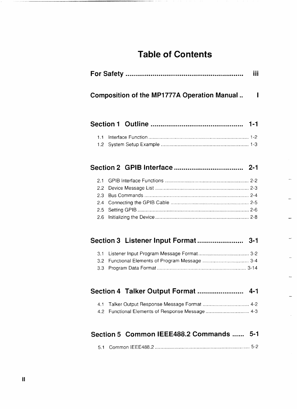 Anritsu MP1777A User Manual | Page 11 / 132
