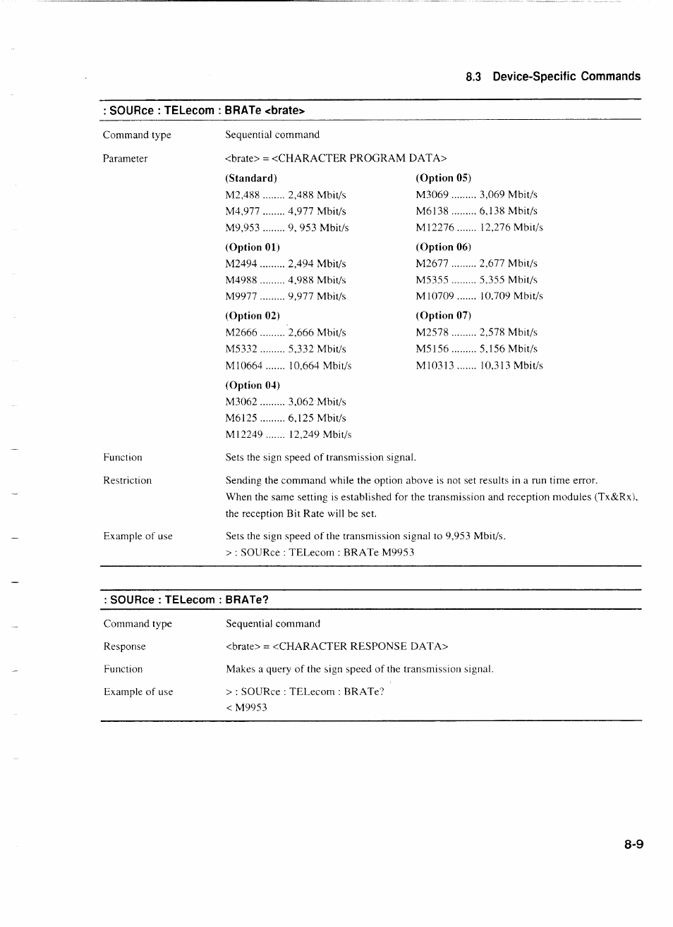 Source : telecom : brate | Anritsu MP1777A User Manual | Page 86 / 132