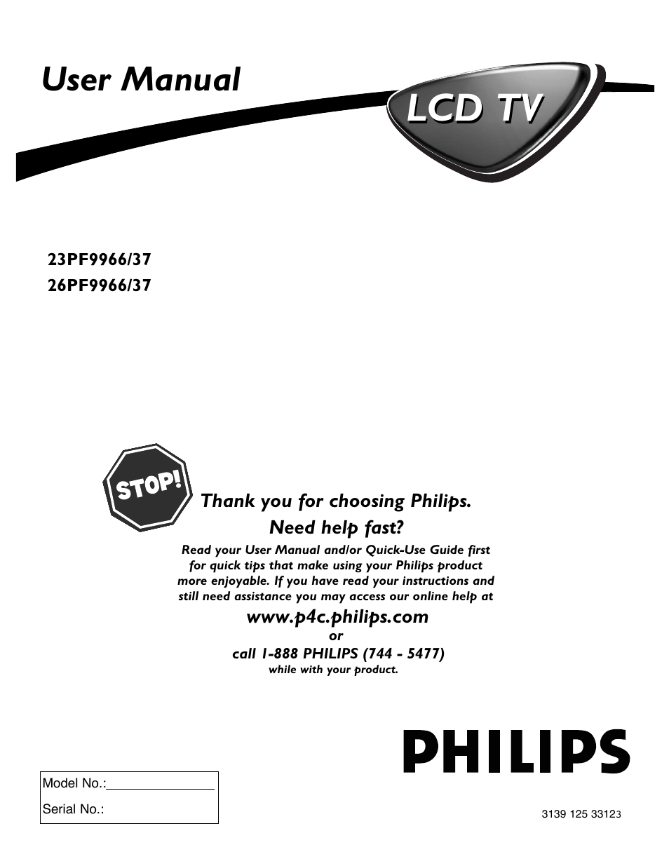 Philips 26PF9966-37 User Manual | 47 pages