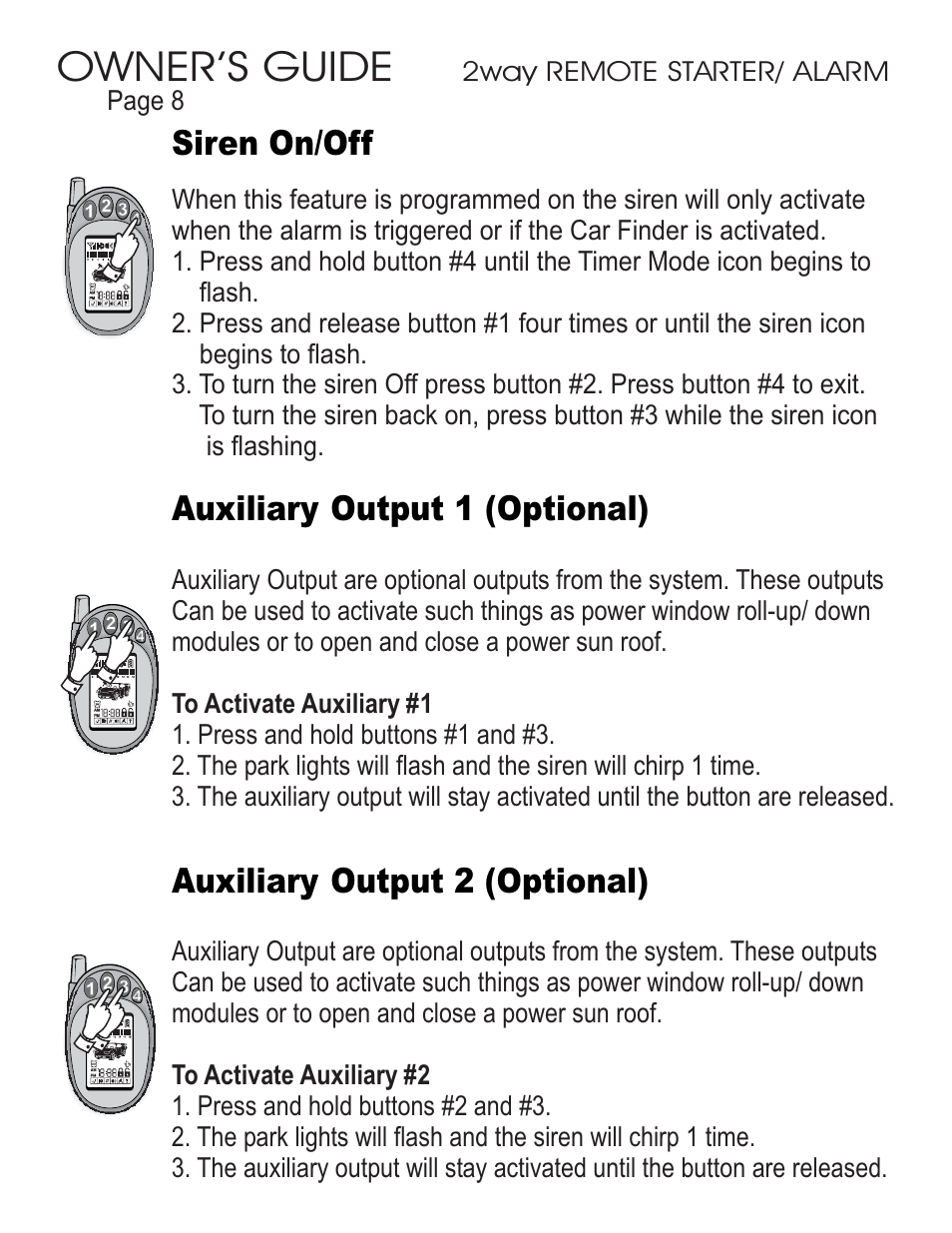 Owner’s guide | Ultra Start 45xx Series User Manual | Page 8 / 16