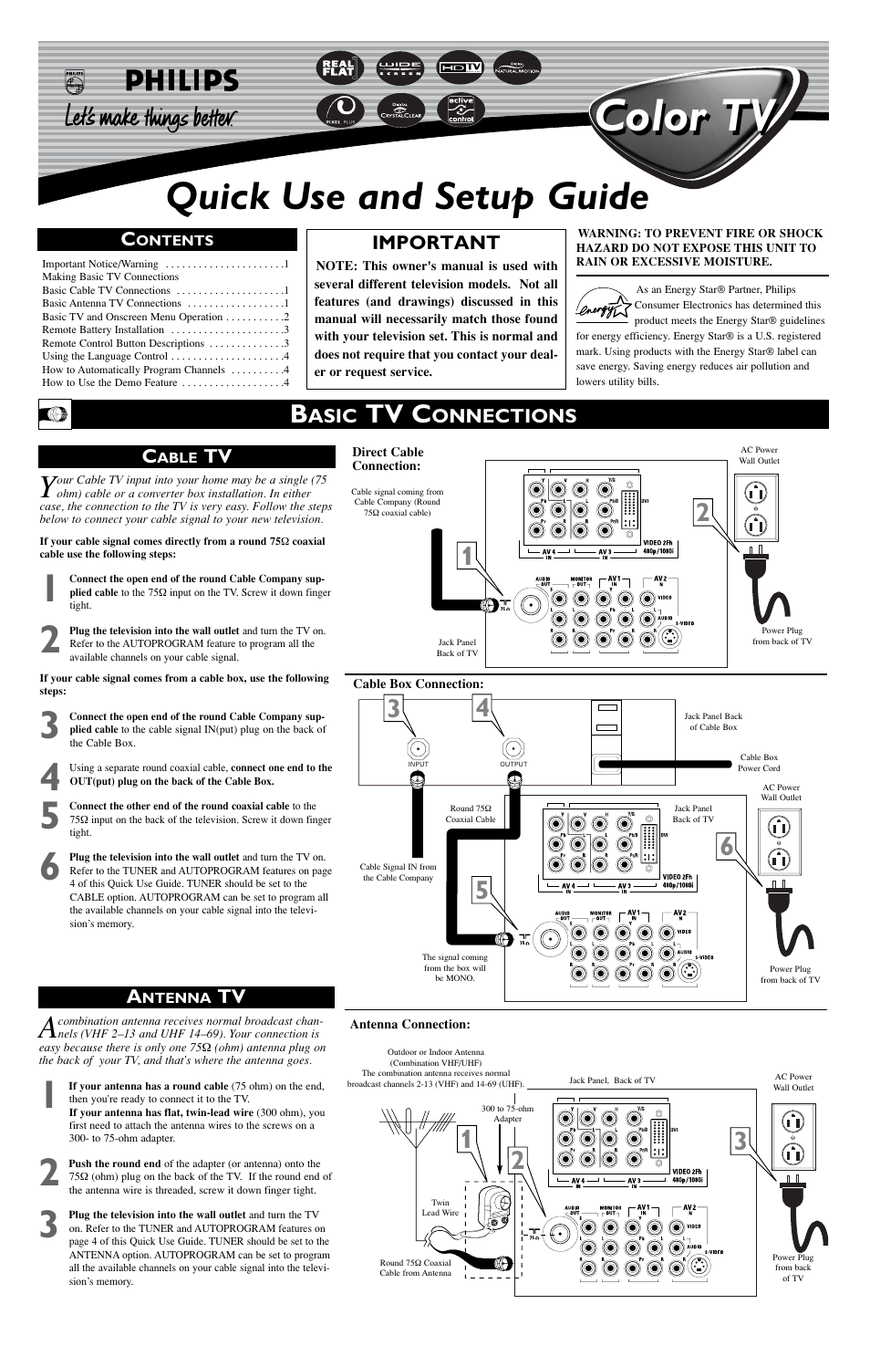 Philips 34PW9819-17 User Manual | 4 pages