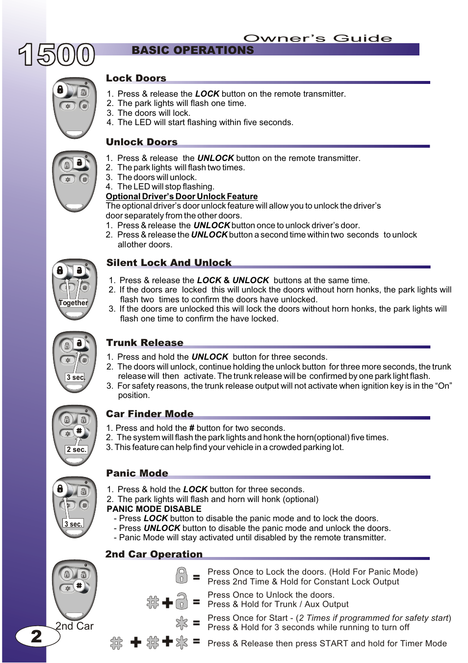 Ultra Start 1500 User Manual | Page 2 / 4