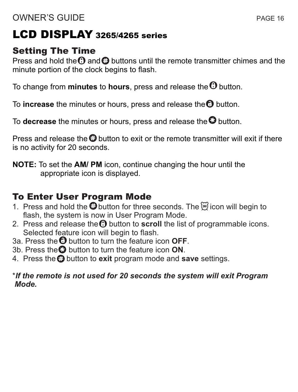 Lcd display | Ultra Start 1271M User Manual | Page 16 / 20