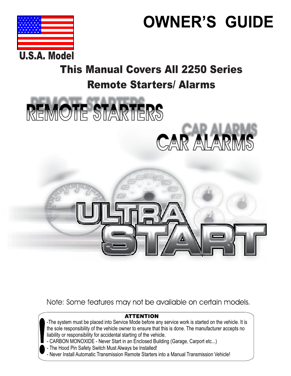 Ultra Start 2250 User Manual | 12 pages