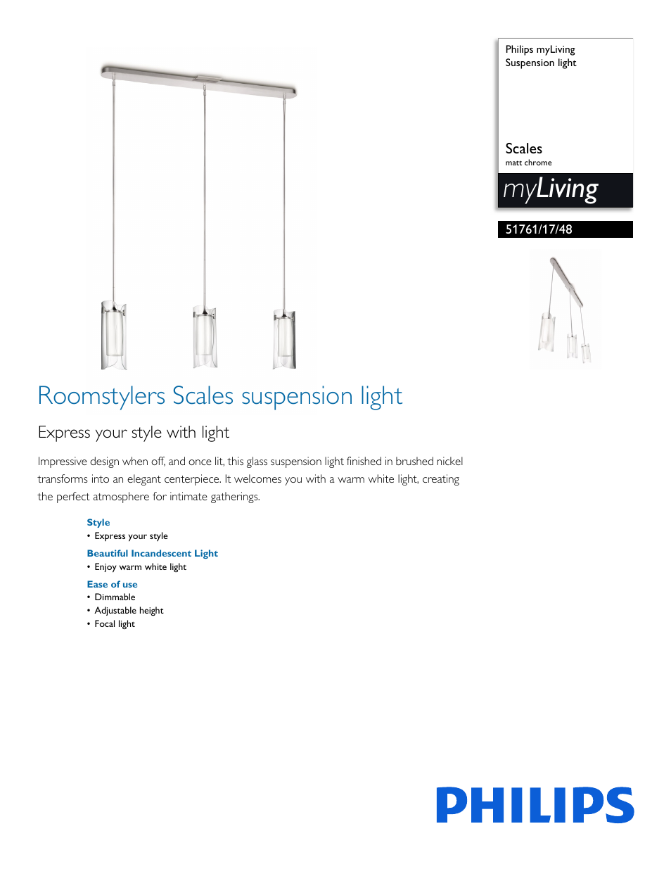 Philips 517611748 User Manual | 2 pages