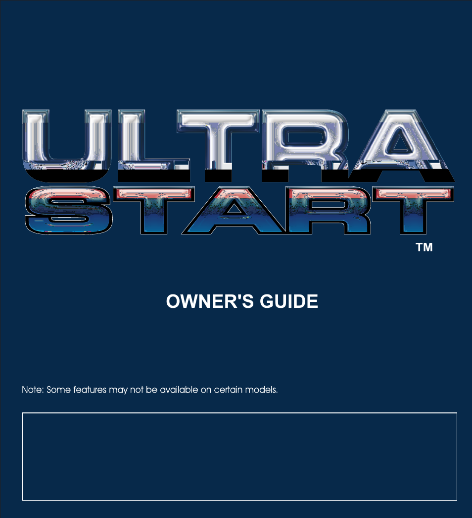 Ultra Start 450 SERIES User Manual | 12 pages