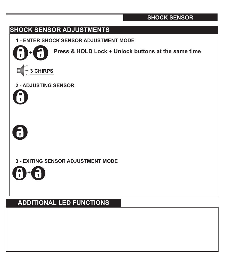 450 series, Shock sensor adjustments, Alarm status / diagnostics | Additional led functions | Ultra Start 450 SERIES User Manual | Page 10 / 12