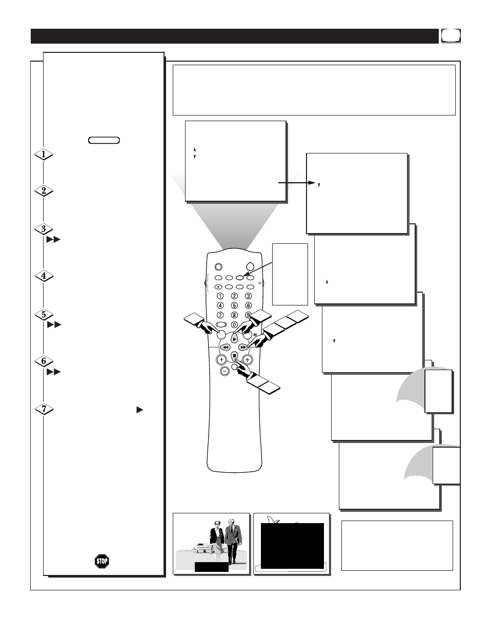 Sing the, Losed, Aption | Ontrol | Philips TS3258C User Manual | Page 15 / 36