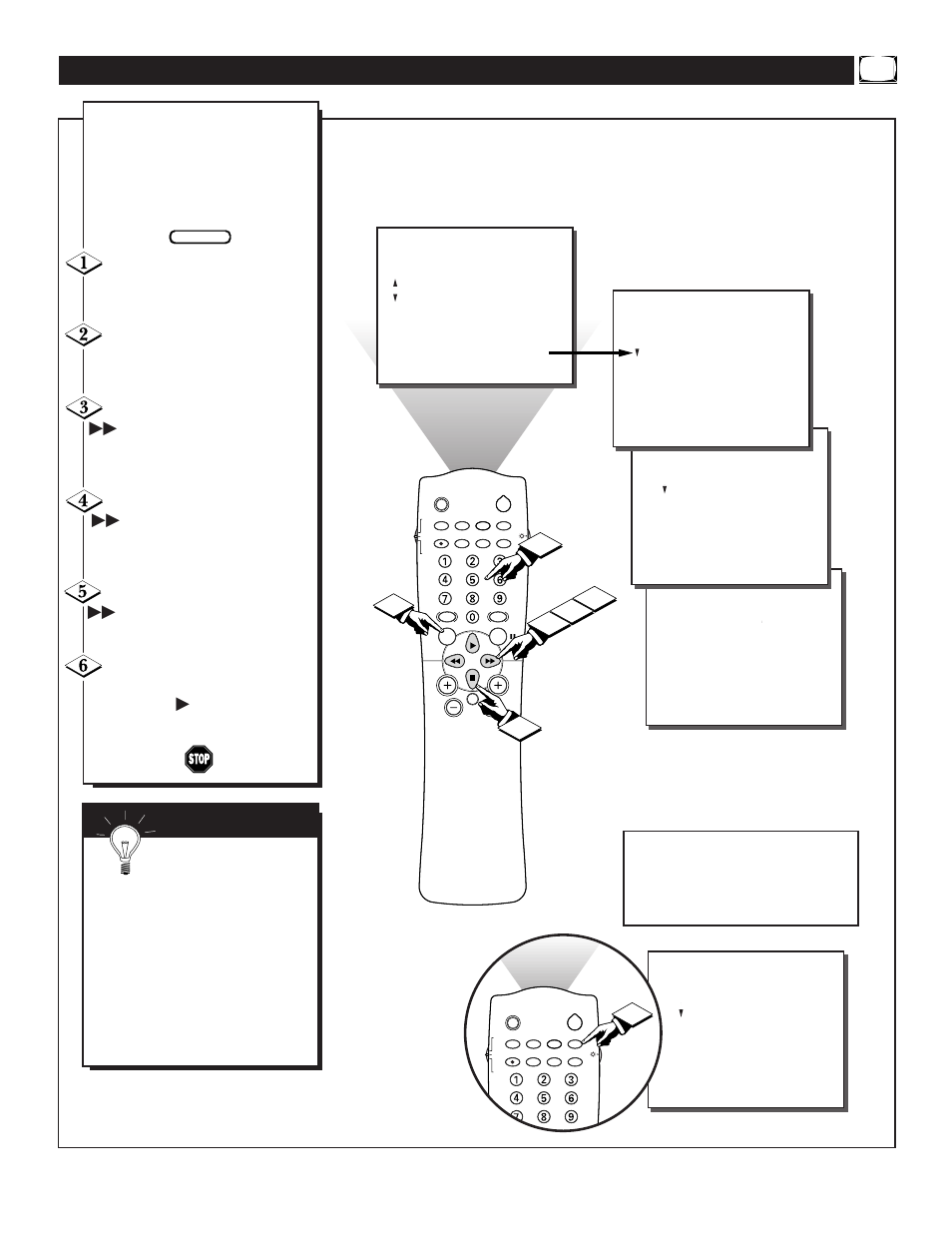Etting the, Lock | Philips TS3258C User Manual | Page 7 / 36
