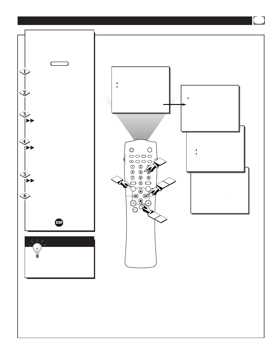 Electing the, Imer, Hannel | Philips TS3258C User Manual | Page 9 / 36