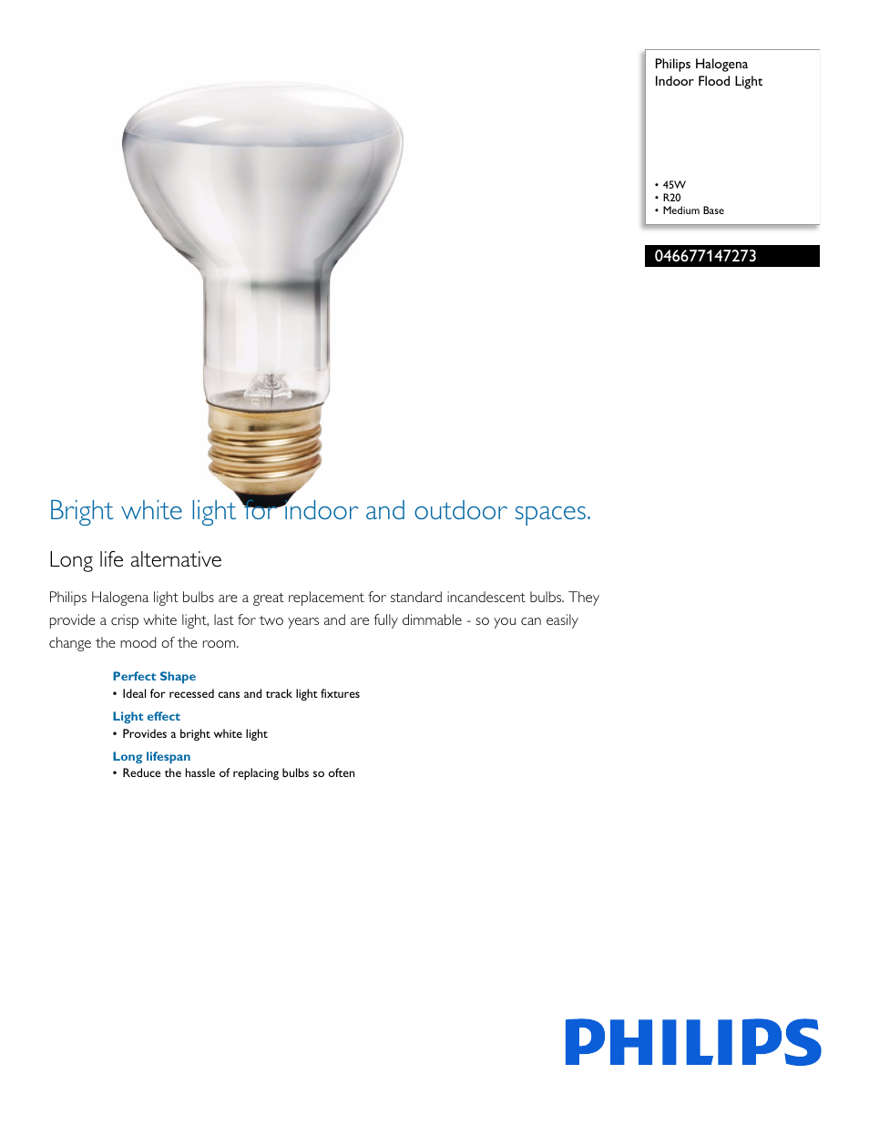 Philips 046677147273 User Manual | 2 pages