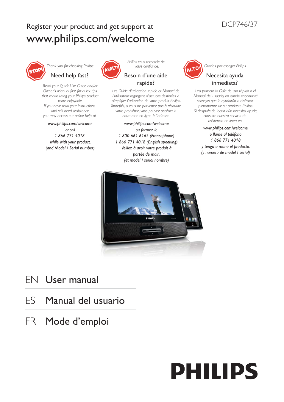 Philips docking entertainment system DCP746 User Manual | 27 pages