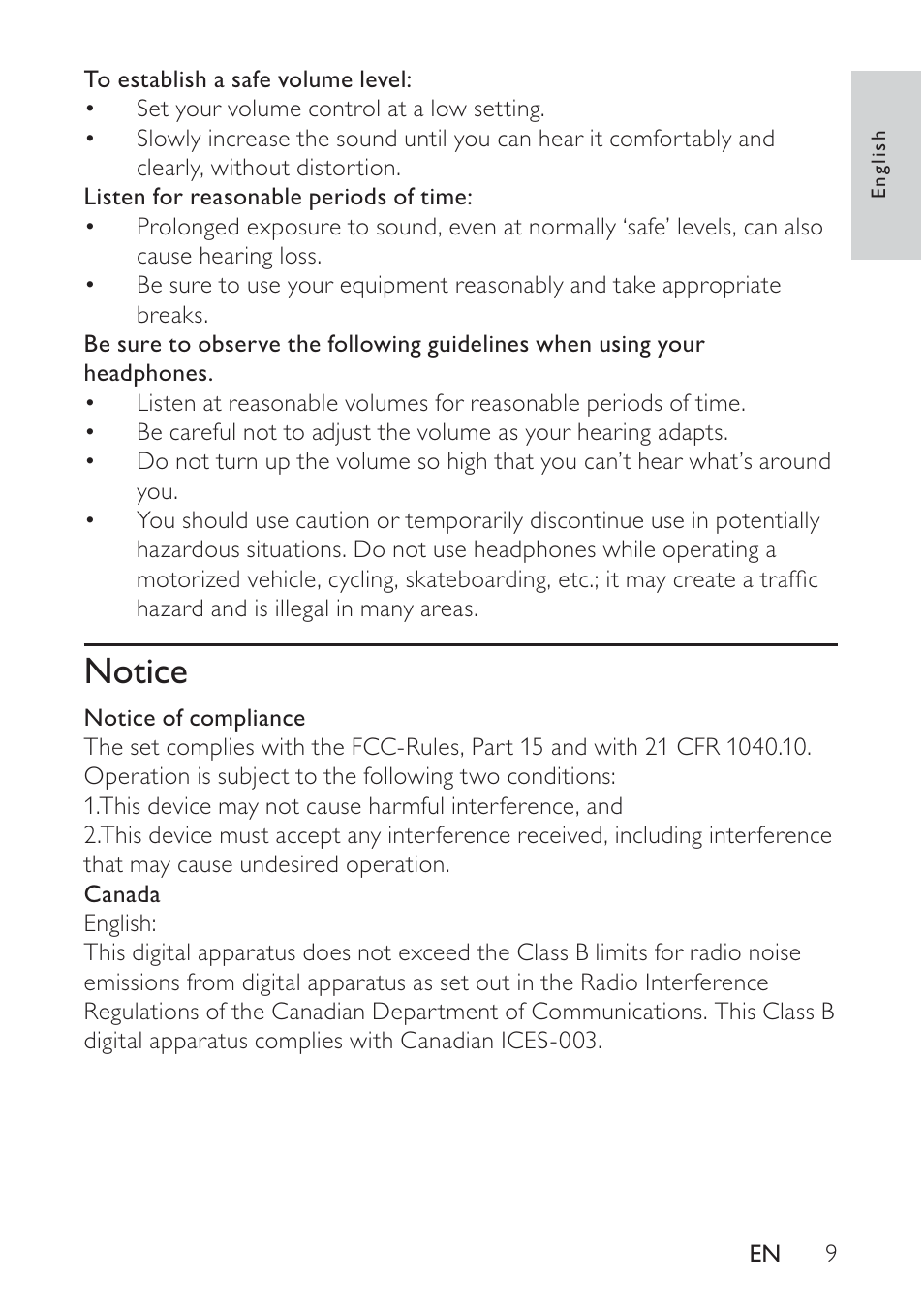 Notice | Philips docking entertainment system DCP746 User Manual | Page 8 / 27