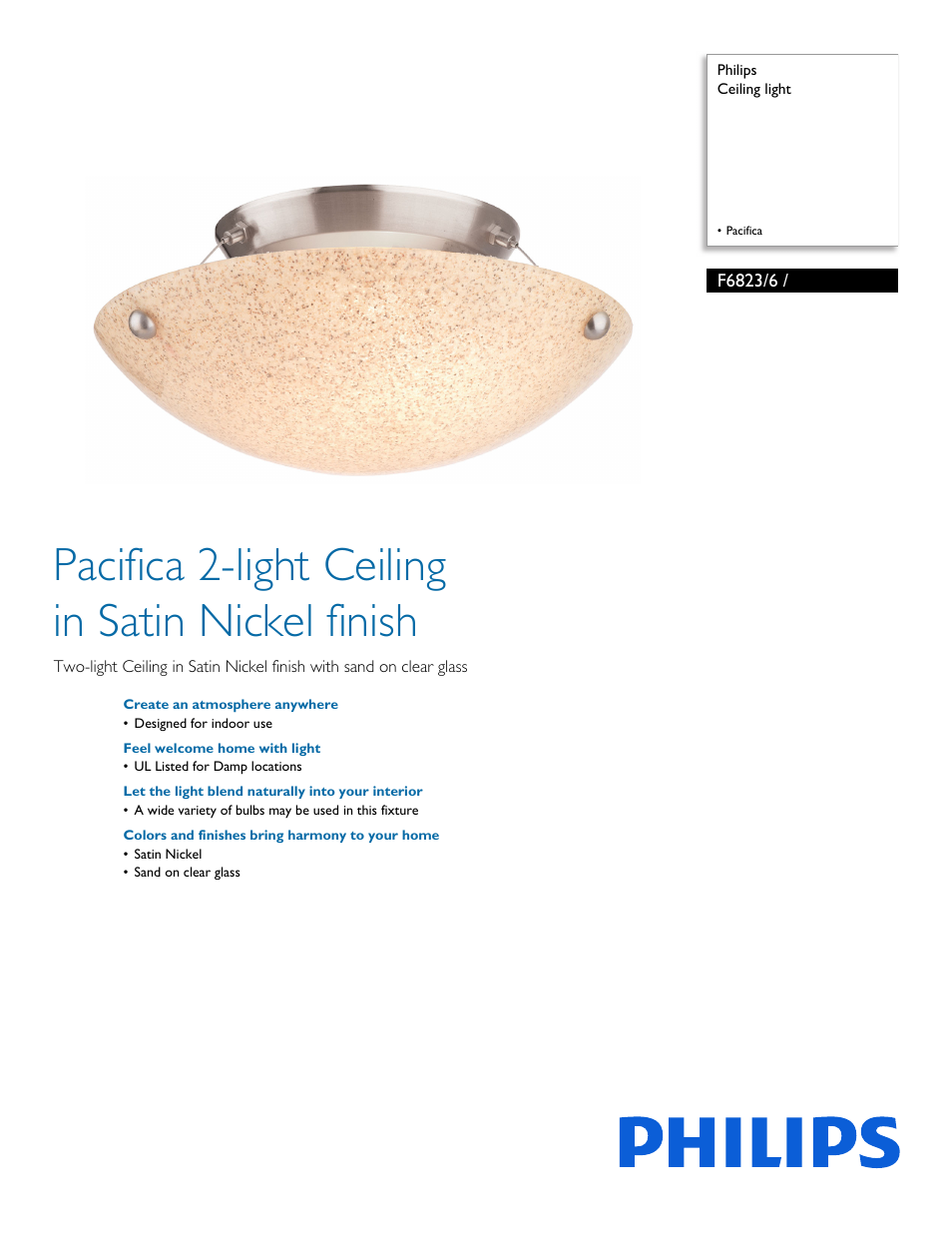 Philips F68236 User Manual | 2 pages