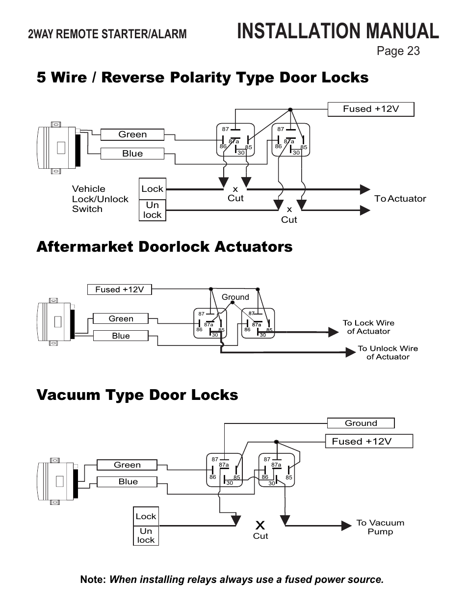 Installation manual, Diagnostics, Page 23 2way remote starter/alarm | Ultra Start 43xx User Manual | Page 23 / 24