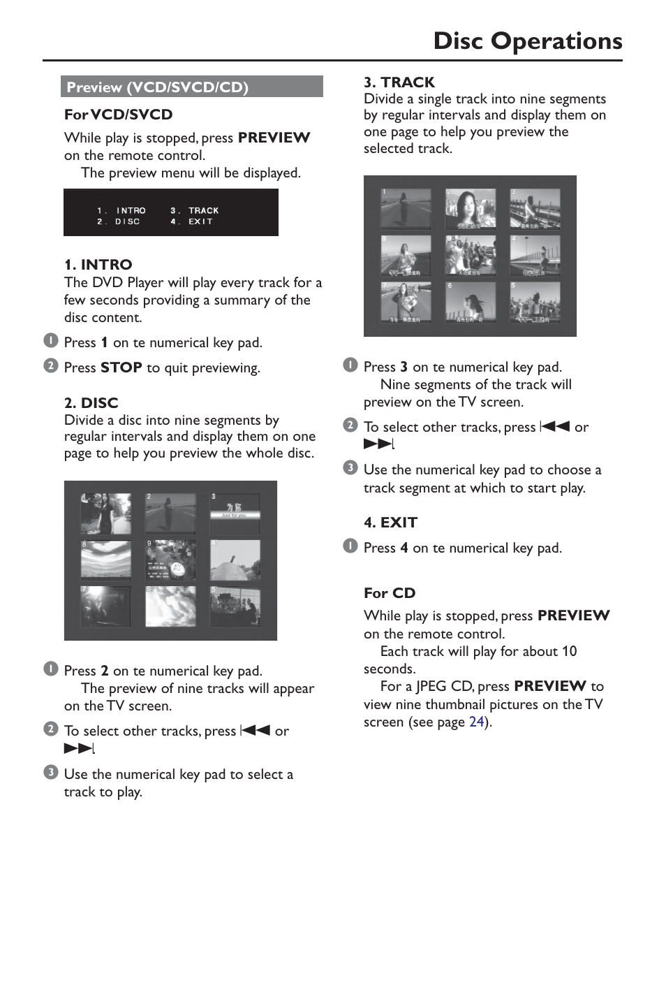 Disc operations | Philips DivX DVD Player User Manual | Page 23 / 40