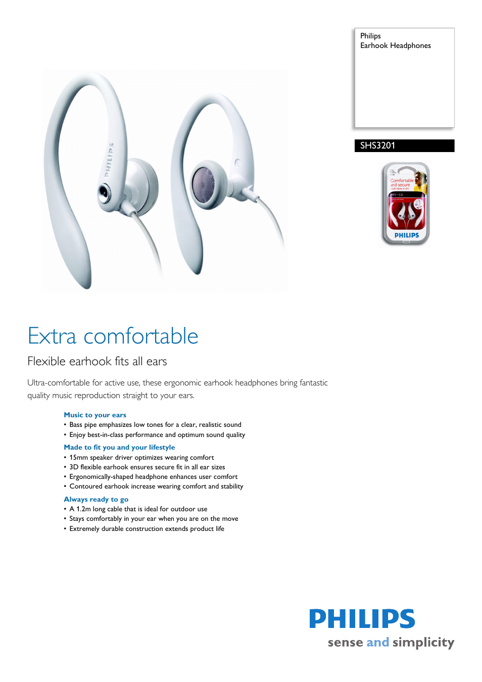 Philips SHS3201-37 User Manual | 2 pages
