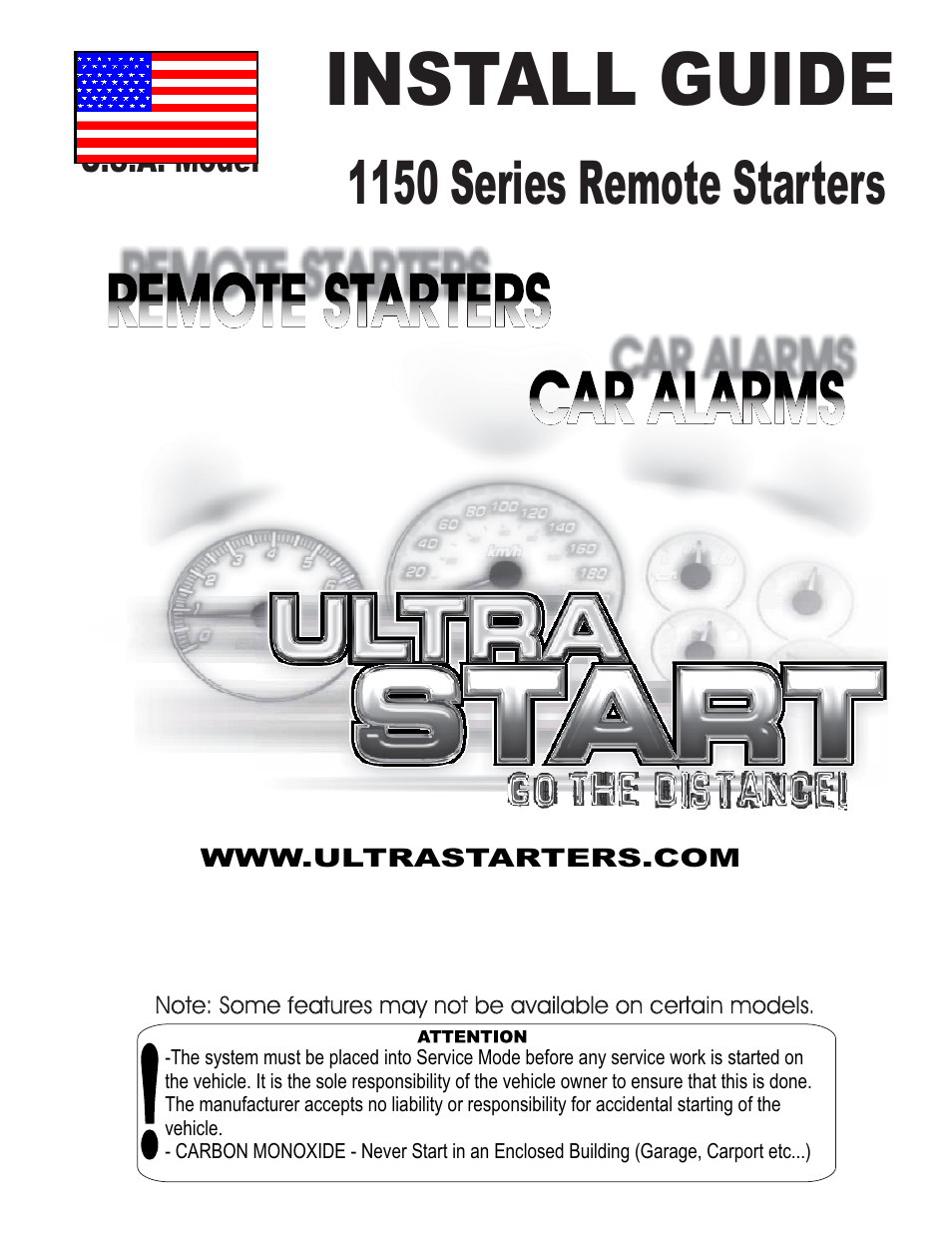 Ultra Start 1150 Series User Manual | 8 pages