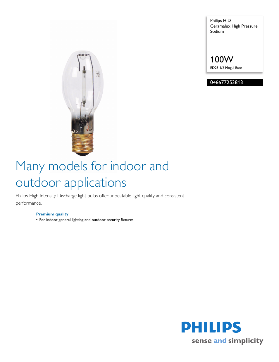 Philips 046677253813 User Manual | 2 pages