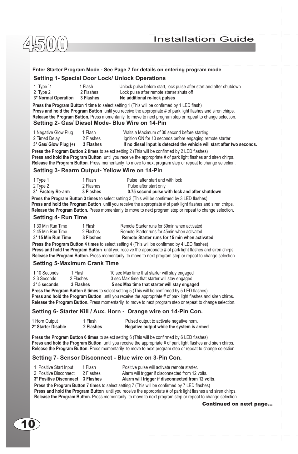 Installation guide | Ultra Start 4500M User Manual | Page 10 / 16