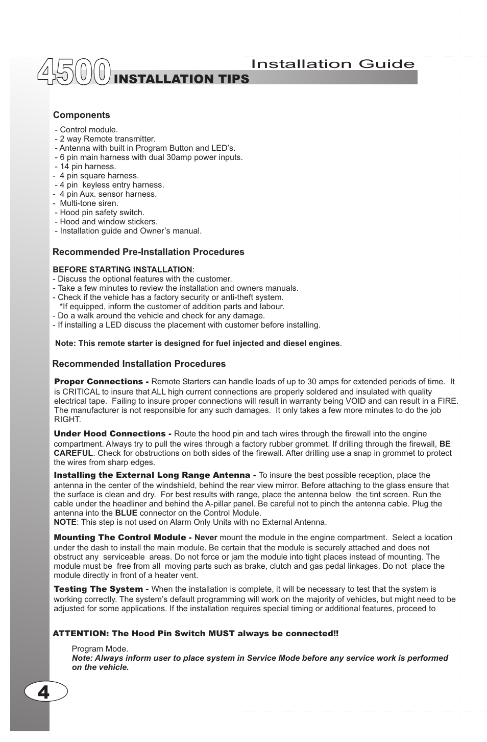 Jumpers, Installation guide, Installation tips wiring connectors | Ultra Start 4500M User Manual | Page 4 / 16