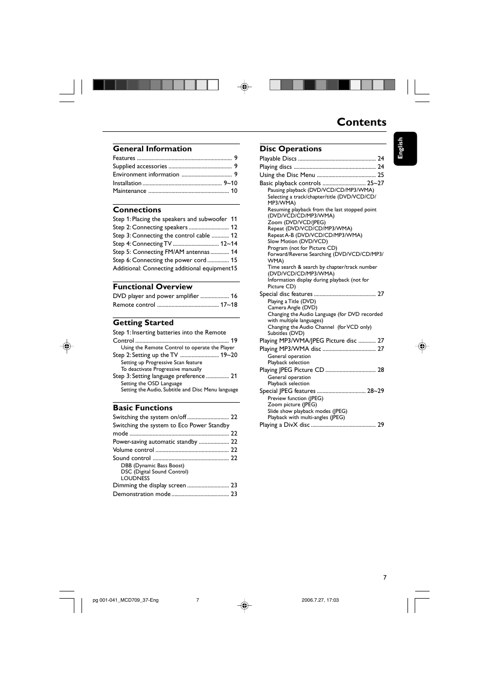 Philips MCD709-37 User Manual | Page 7 / 44